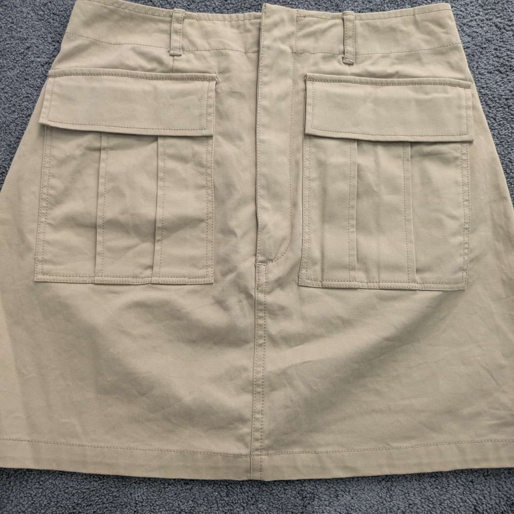 Tan Women's Skirt with Pockets
